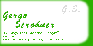 gergo strohner business card